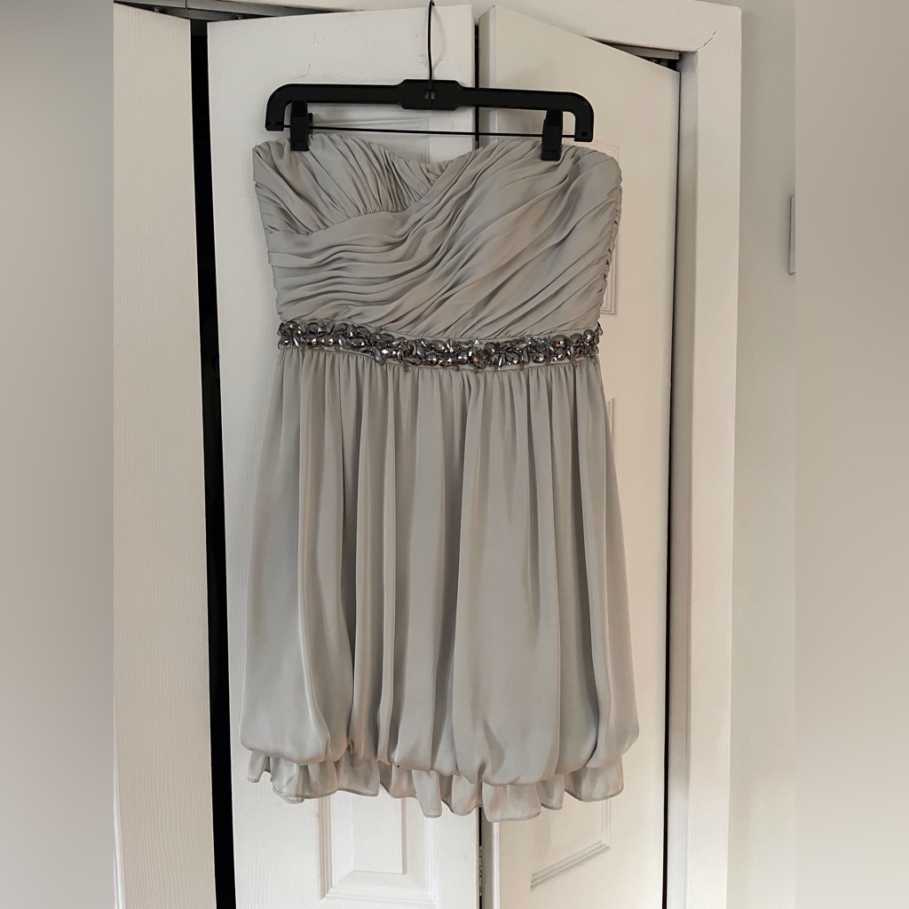 Silver Beaded Cocktail Dress